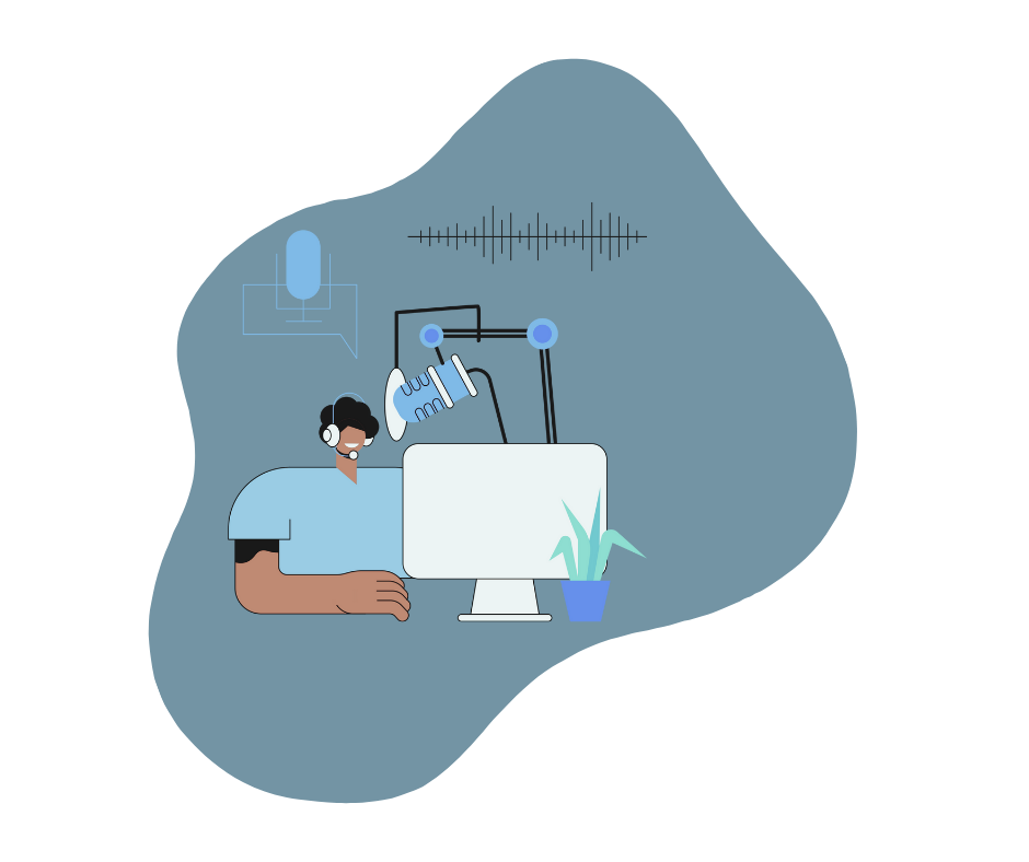 Urdu dubbing studio illustration